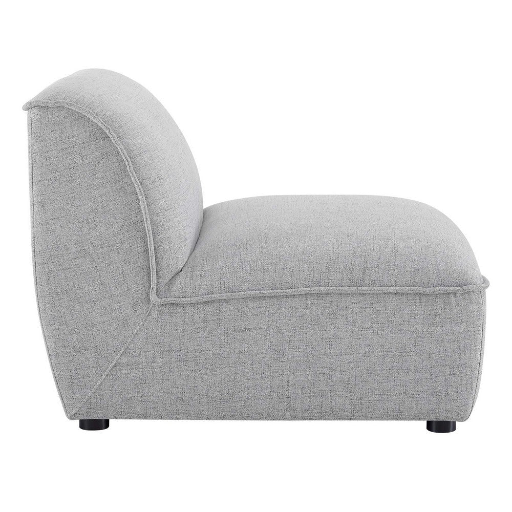 Modway Comprise Fabric Upholstered Sectional Armless Chair Light Gray MDY-EEI-4418-LGR