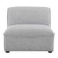 Modway Comprise Fabric Upholstered Sectional Armless Chair Light Gray MDY-EEI-4418-LGR