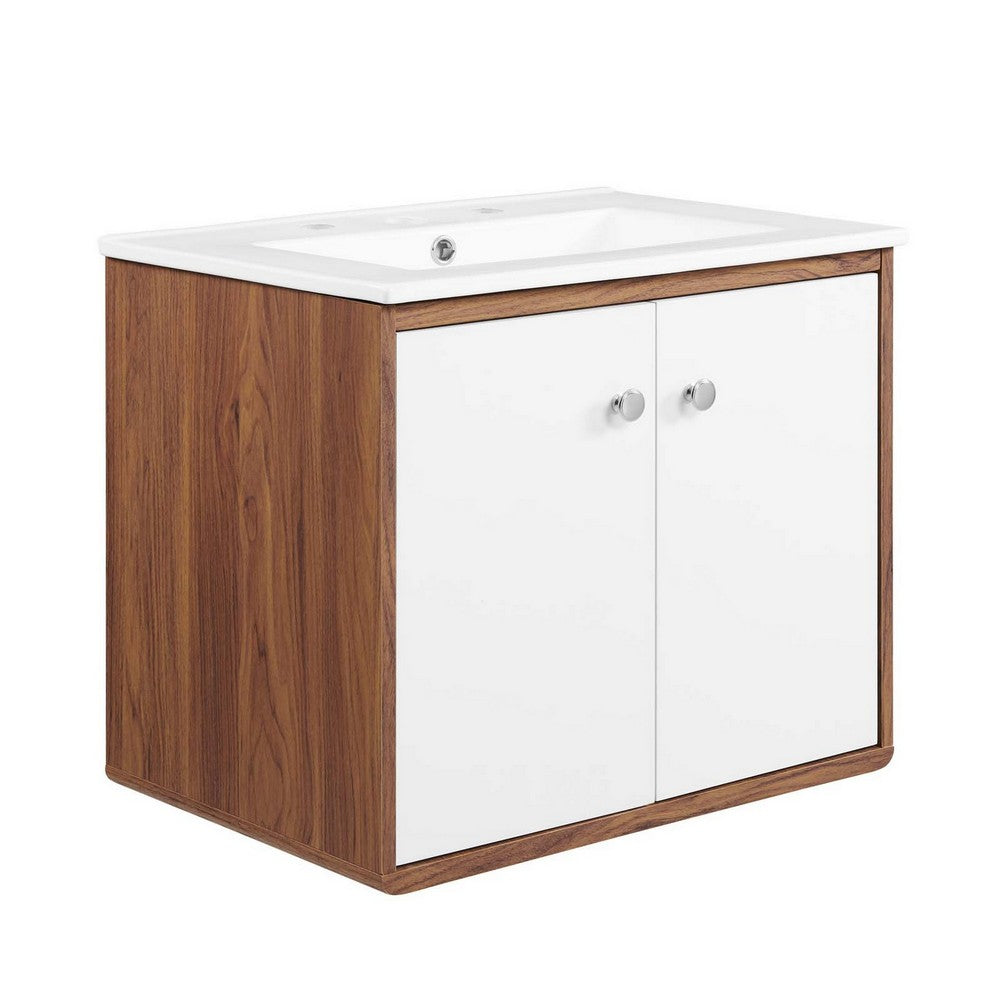Transmit 24" Wall-Mount Bathroom Vanity by Modway| White