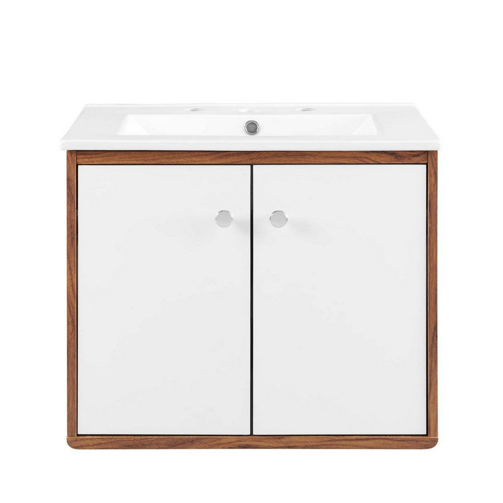 Transmit 24" Wall-Mount Bathroom Vanity by Modway| White