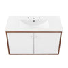 Transmit 36" Wall-Mount Bathroom Vanity by Modway| White