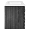 Modway Render 36’’ Wall-Mount Bathroom Vanity in Charcoal White