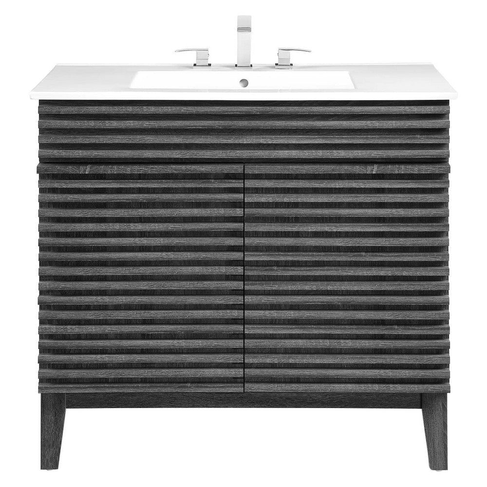 Modway Render 36’’ Bathroom Vanity in Charcoal White