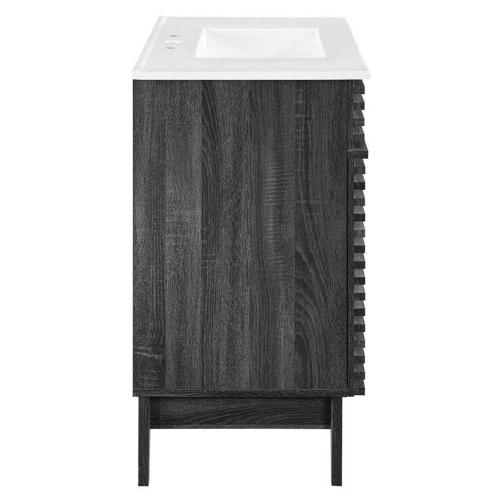 Modway Render 36’’ Bathroom Vanity in Charcoal White