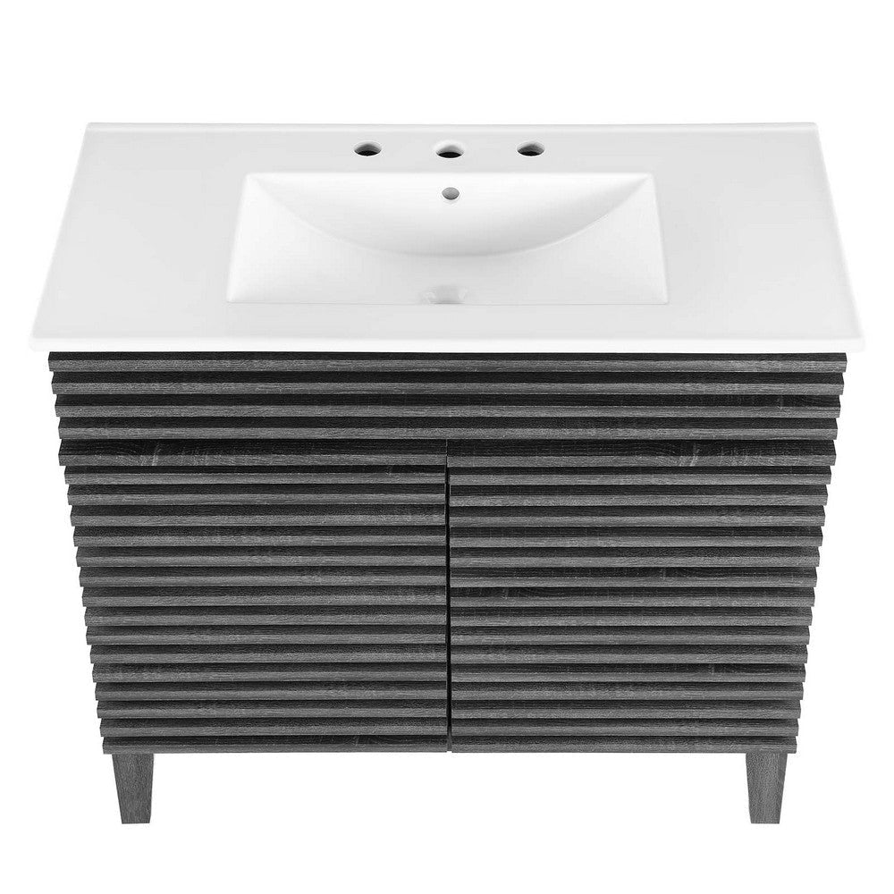 Modway Render 36’’ Bathroom Vanity in Charcoal White