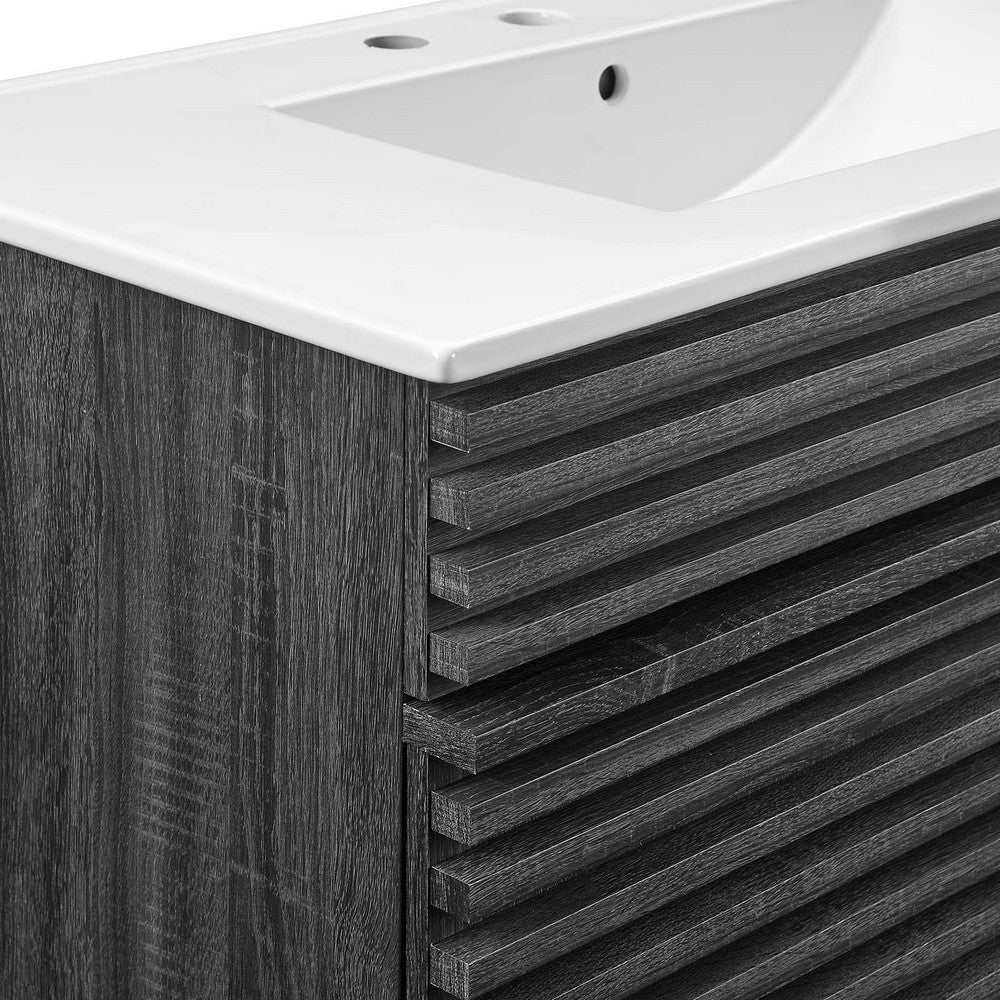 Modway Render 36’’ Bathroom Vanity in Charcoal White