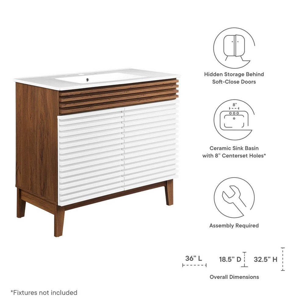 Render 36" Bathroom Vanity by Modway| White