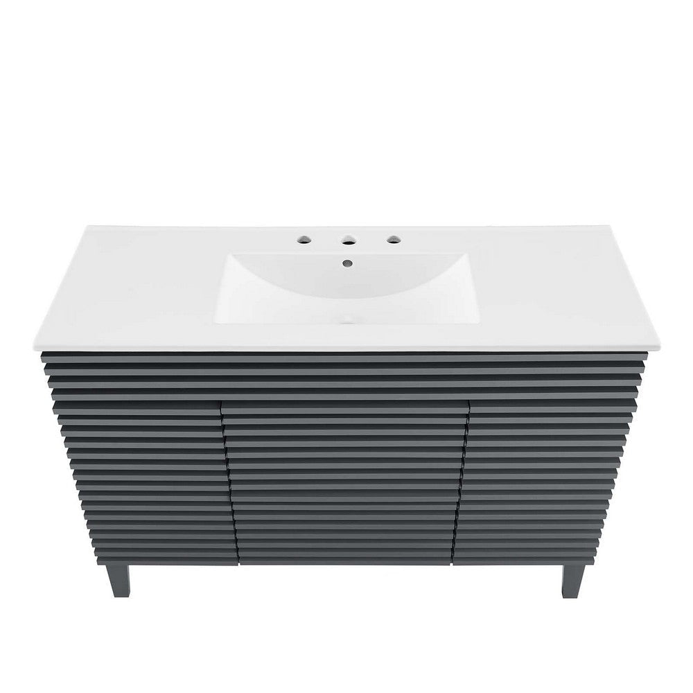 Modway Render 48’’ Single Bathroom Vanity in Gray White MDY-EEI-4439-GRY-WHI