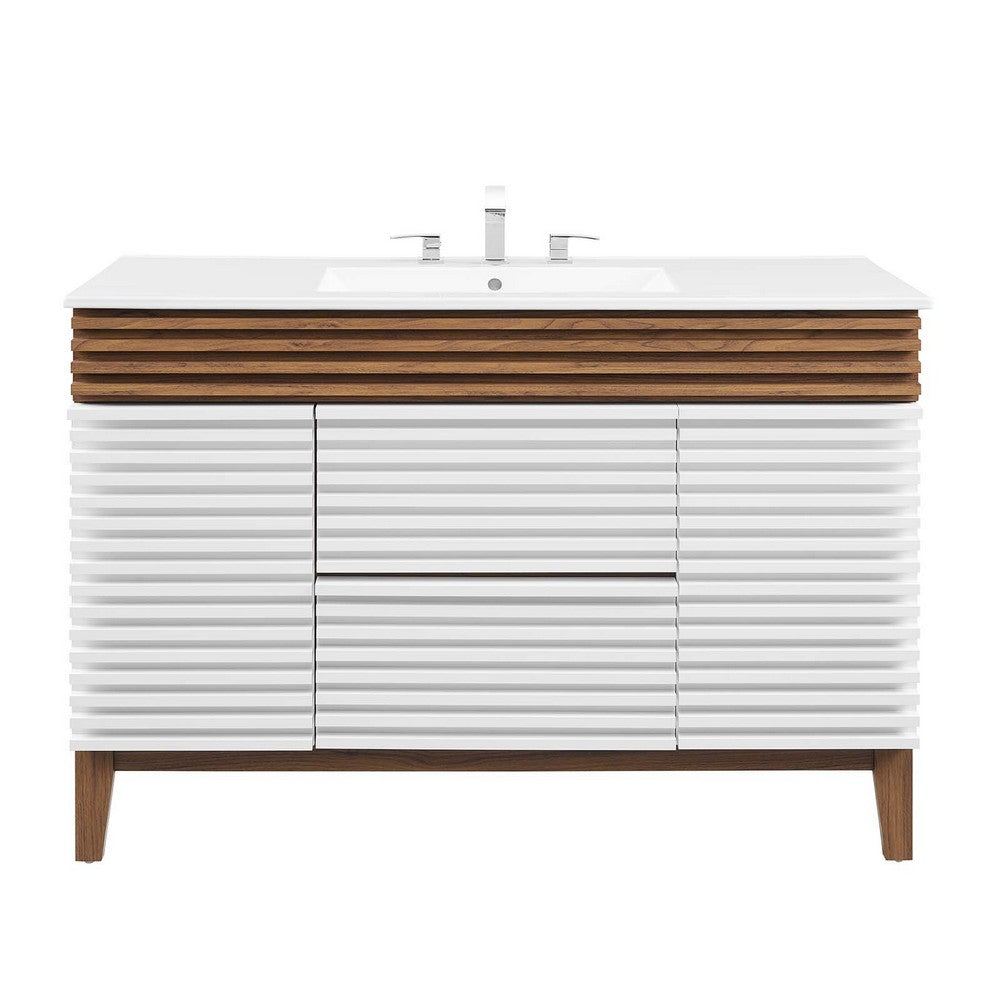 Render 48" Single Sink Bathroom Vanity by Modway| White