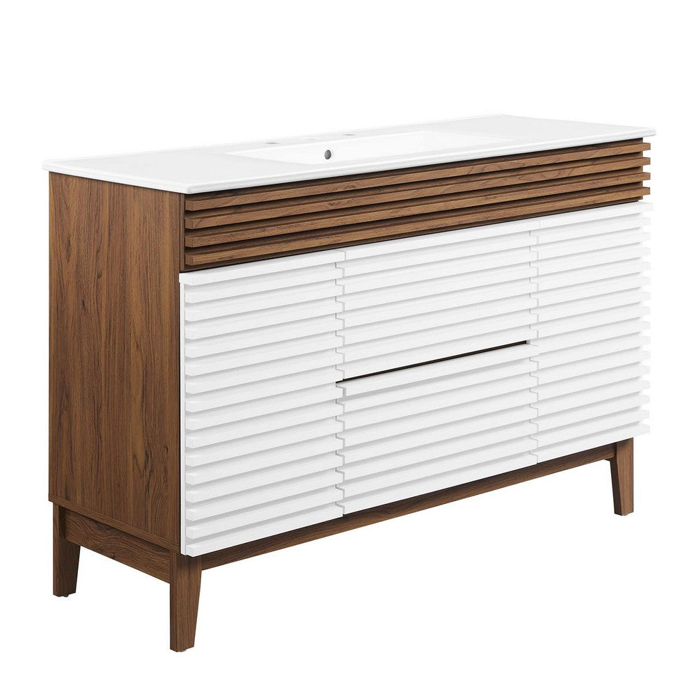 Render 48" Single Sink Bathroom Vanity by Modway| White