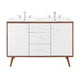 Transmit 48" Double Sink Bathroom Vanity by Modway| White
