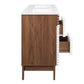 Modway Render 48’’ Double Bathroom Vanity in White Walnut White MDY-EEI-4441-WHI-WAL-WHI