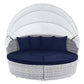 Modway EEI-4443-LGR-NAV Scottsdale Canopy Sunbrella Outdoor Patio Light Gray Navy Daybed MDY-EEI-4443-LGR-NAV