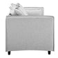 Modway Avalon Fabric Upholstered Slipcover Sofa in Light Gray MDY-EEI-4449-LGR