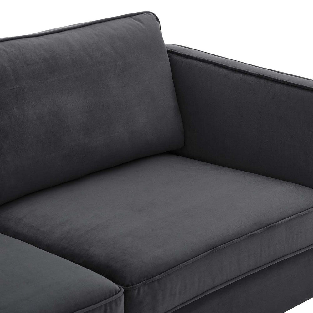 Kaiya Performance Velvet Sofa by Modway| Brown
