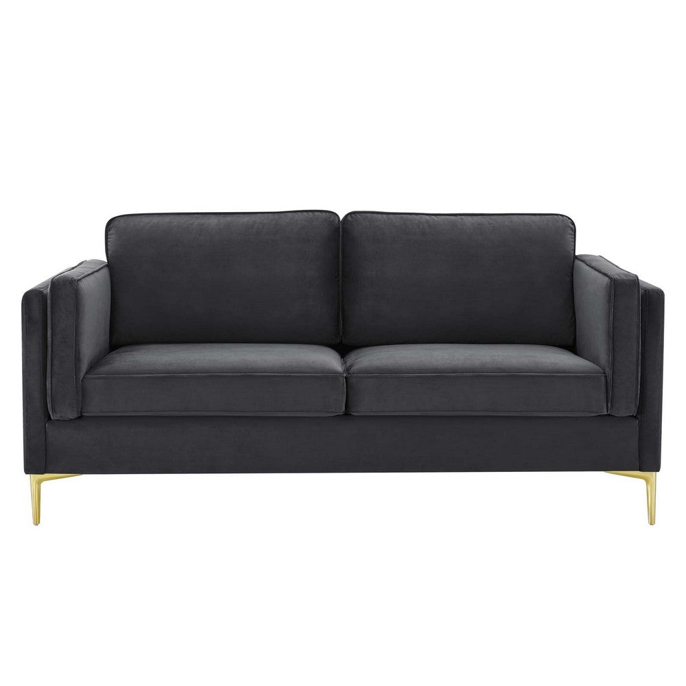 Kaiya Performance Velvet Sofa by Modway| Brown