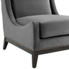 Modway Confident Upholstered Performance Velvet Set of 2 Two Lounge Chairs Gray MDY-EEI-4487-GRY