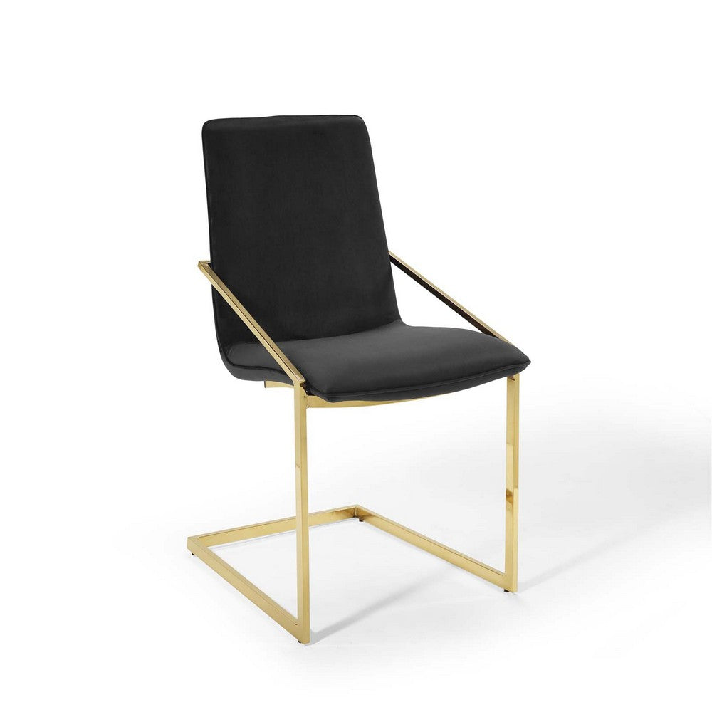Pitch Performance Velvet Dining Armchair Set of 2 by Modway| Black