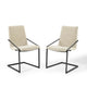 Modway Pitch Upholstered Fabric Armchair, 2 pcs - Dining Chairs, Black Beige