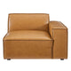 Modway Restore Vegan Leather Sectional Sofa 40.5 x 41.5 x 28 Tan MDY-EEI-4492-TAN