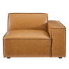 Modway Restore Vegan Leather Sectional Sofa 40.5 x 41.5 x 28 Tan MDY-EEI-4492-TAN