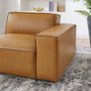 Modway Restore Vegan Leather Sectional Sofa 40.5 x 41.5 x 28 Tan MDY-EEI-4492-TAN