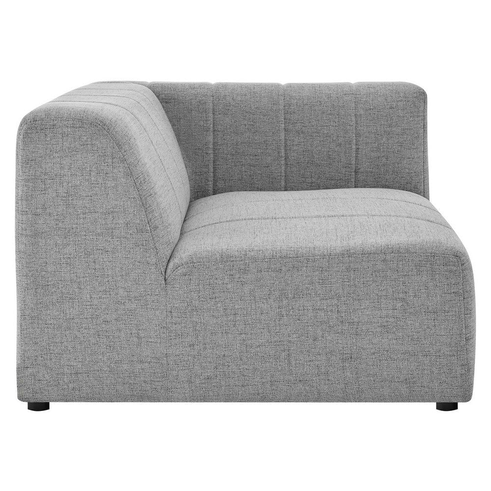 Modway Bartlett Channel Tufted Upholstered Sectional Sofa 2-Piece Set Light Gray MDY-EEI-4512-LGR