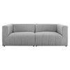 Modway Bartlett Channel Tufted Upholstered Sectional Sofa, 2-Piece Set, Light Gray