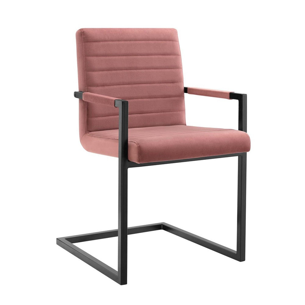 Savoy Performance Velvet Dining Chairs Set of 2 by Modway| Red