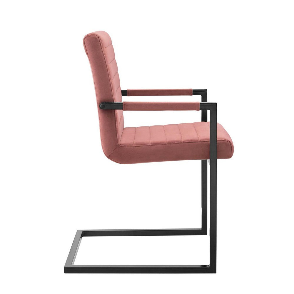 Savoy Performance Velvet Dining Chairs Set of 2 by Modway| Red