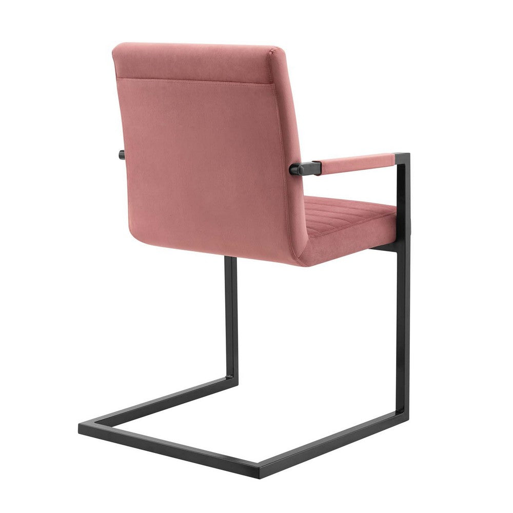 Savoy Performance Velvet Dining Chairs Set of 2 by Modway| Red