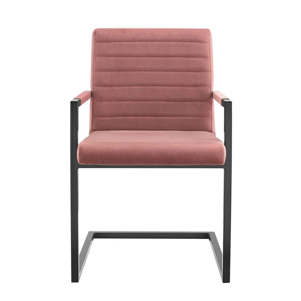 Savoy Performance Velvet Dining Chairs Set of 2 by Modway| Red