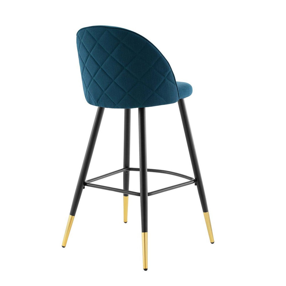 Cordial Fabric Bar Stools Set of 2 by Modway| Blue