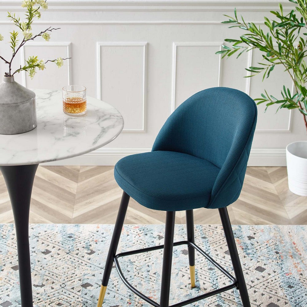 Cordial Fabric Bar Stools Set of 2 by Modway| Blue