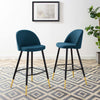 Cordial Fabric Bar Stools Set of 2 by Modway| Blue