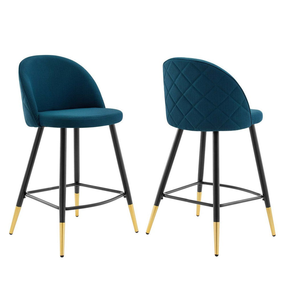 Cordial Fabric Counter Stools - Set of 2 - No Shipping Charges MDY-EEI-4528-AZU