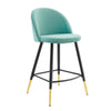 Cordial Performance Velvet Counter Stools Set of 2 by Modway| Green