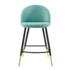 Cordial Performance Velvet Counter Stools Set of 2 by Modway| Green