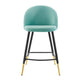 Cordial Performance Velvet Counter Stools Set of 2 by Modway| Green