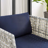 Modway Harmony Outdoor Patio Aluminum Armchair Taupe Navy MDY-EEI-4541-TAU-NAV