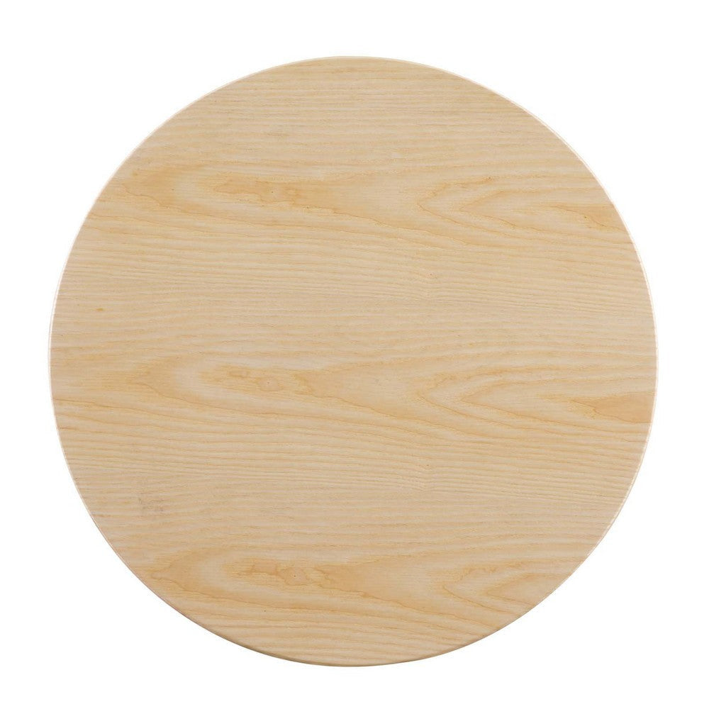 Modway Verne Round Wood Grain 28’’ Dining Table in Gold Natural MDY-EEI-4552-GLD-NAT