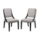 Modway Cambridge Upholstered Fabric Dining Side Chairs in Light Gray-Set of 2
