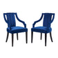 Virtue Performance Velvet Dining Chairs - Set of 2 MDY-EEI-4554-NAV