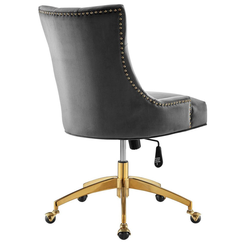 Regent Tufted Performance Velvet Office Chair - No Shipping Charges MDY-EEI-4571-GLD-DUS