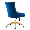 Modway Regent Tufted Performance Velvet Swivel Office Chair Gold Navy MDY-EEI-4571-GLD-NAV