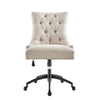 Regent Tufted Fabric Office Chair - No Shipping Charges MDY-EEI-4572-BLK-BEI