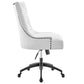 Modway Regent Tufted Fabric Swivel Office Chair Black White MDY-EEI-4572-BLK-WHI