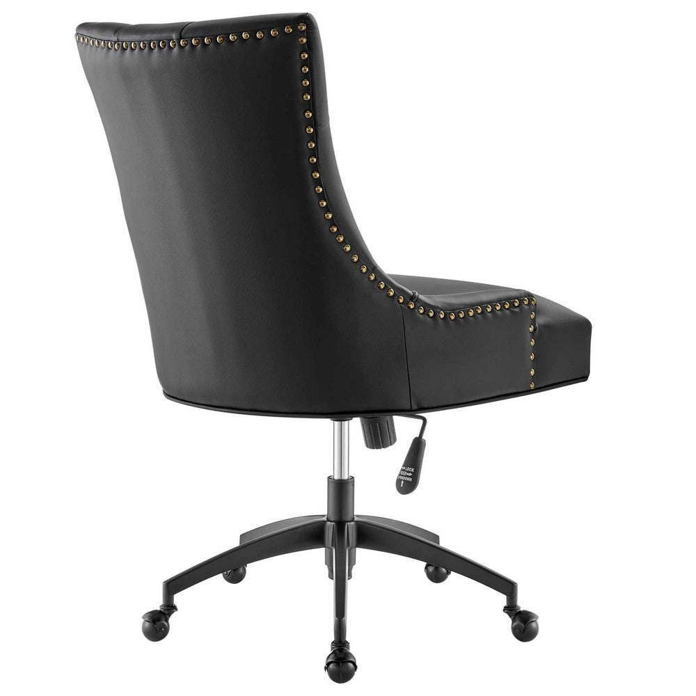 Regent Tufted Vegan Leather Office Chair - No Shipping Charges MDY-EEI-4573-BLK-GRY