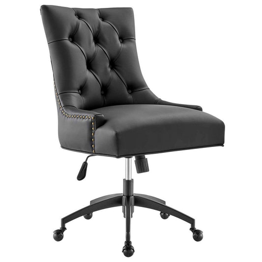 Regent Tufted Vegan Leather Office Chair - No Shipping Charges