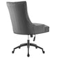 Modway Regent Tufted Vegan Leather Swivel Office Chair Black Gray MDY-EEI-4573-BLK-GRY